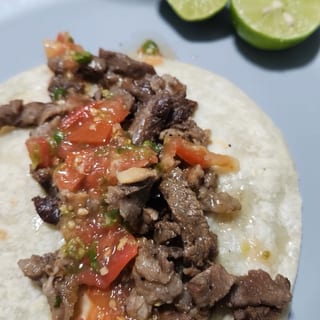 carne asada soft taco platter